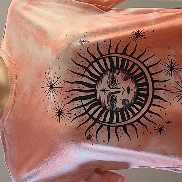 Shein orange and white tie dye t-shirt - Picture 3 of 6